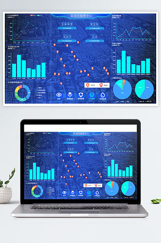 指挥中心大数据可视化界面模板