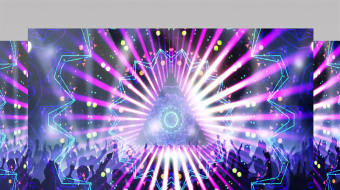 动感夜店粒子线条舞台LED背景-众图网