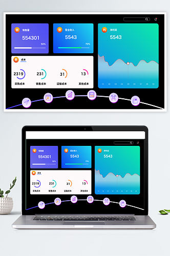 销售可视化数据看板模板