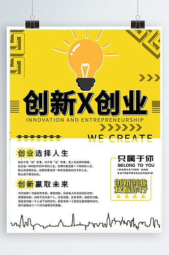 创意创新创业海报设计