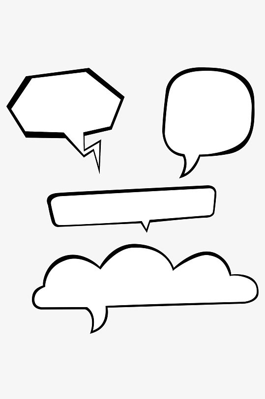 框装饰文本框设计元素立即下载空白漫画对话框矢量素材立即下载漫画