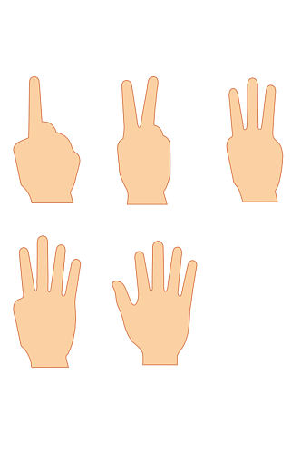 手势图标元素数字手势