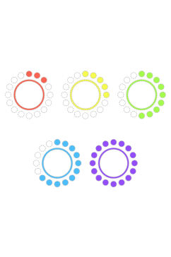 彩色圆环分析素材