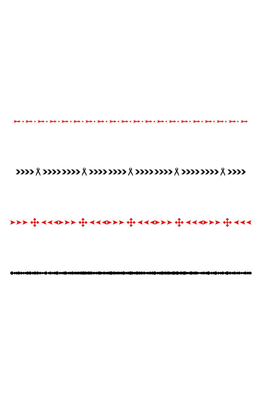 黑色红色单色简单简约装饰分割线条