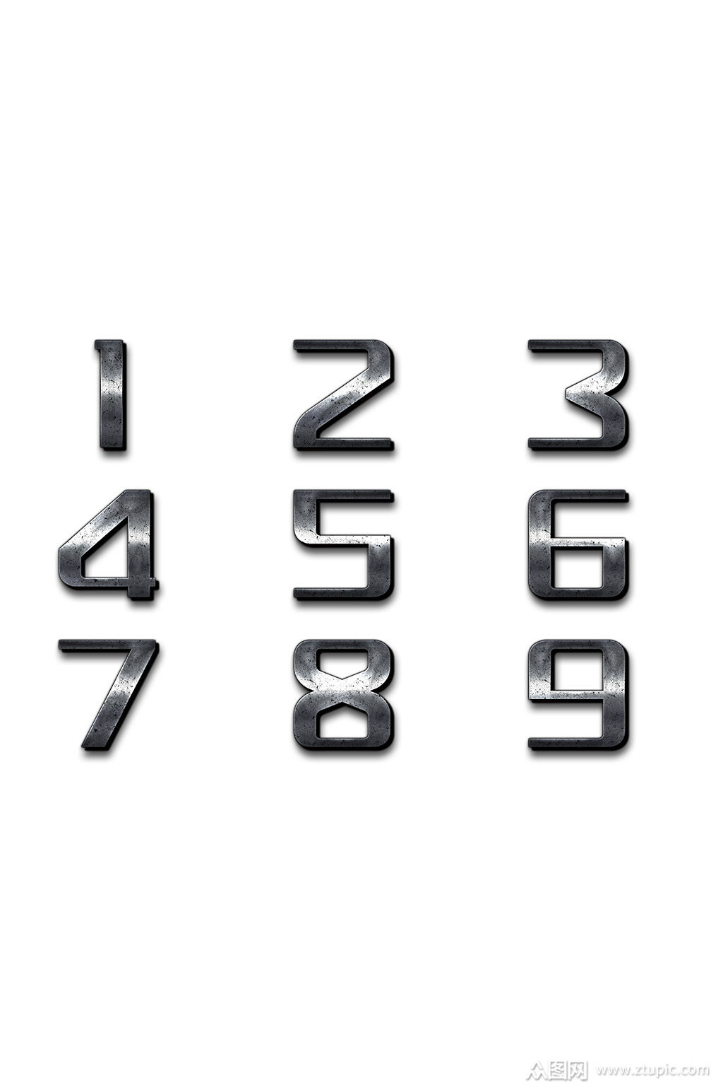 白银钢铁阿拉伯数字