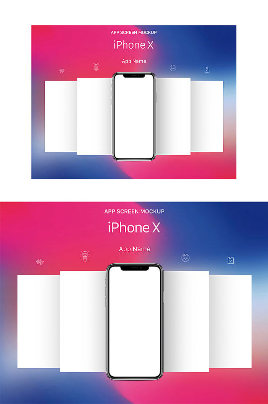 iPhoneX苹果手机页面UI展示样机