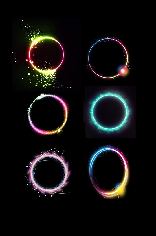 彩色光圈设计元素模板
