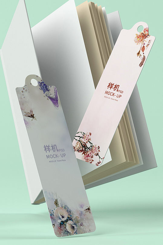 书签模板样机素材-众图网