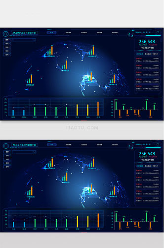 数据可视化大屏展示界面UI设计