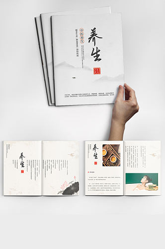 简约新中式中医养生项目手册画册