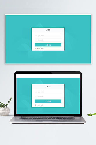简约网站登录界面设计psd分层素材