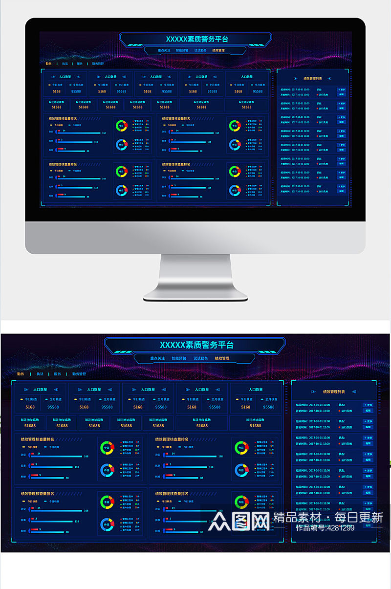 大数据可视化大屏展示数据可视化后台展示素材