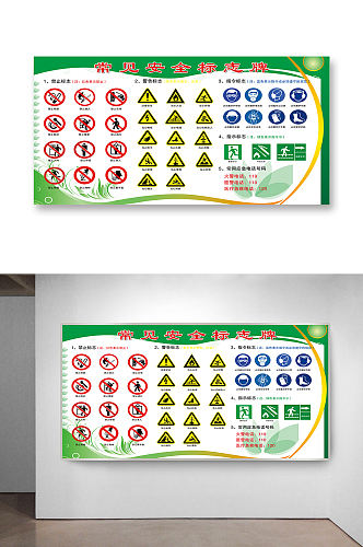 安全生产教育展板常见安全标志牌