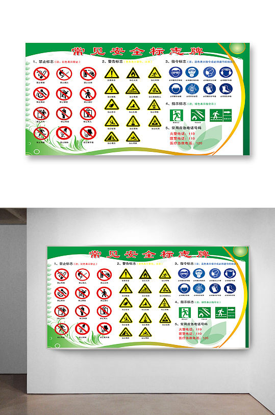 安全生产教育展板常见安全标志牌