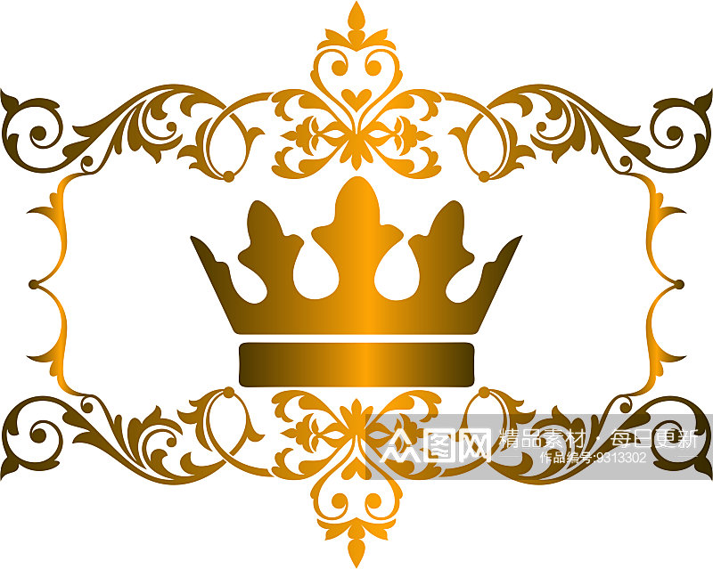 皇冠矢量图金色皇冠素材
