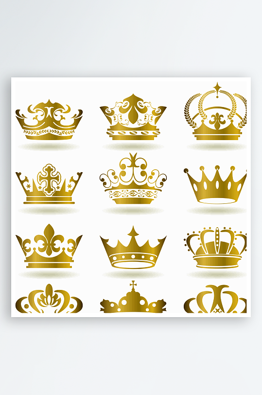 金色皇冠设计矢量素材