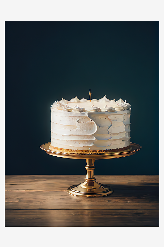 AI数字艺术写实风奶油蛋糕