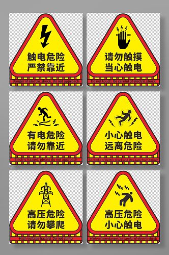配电箱高压危险小心触电警示牌提示牌1