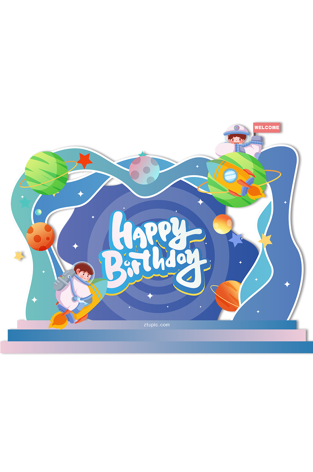 生日派对生日宴舞美美陈设计素材