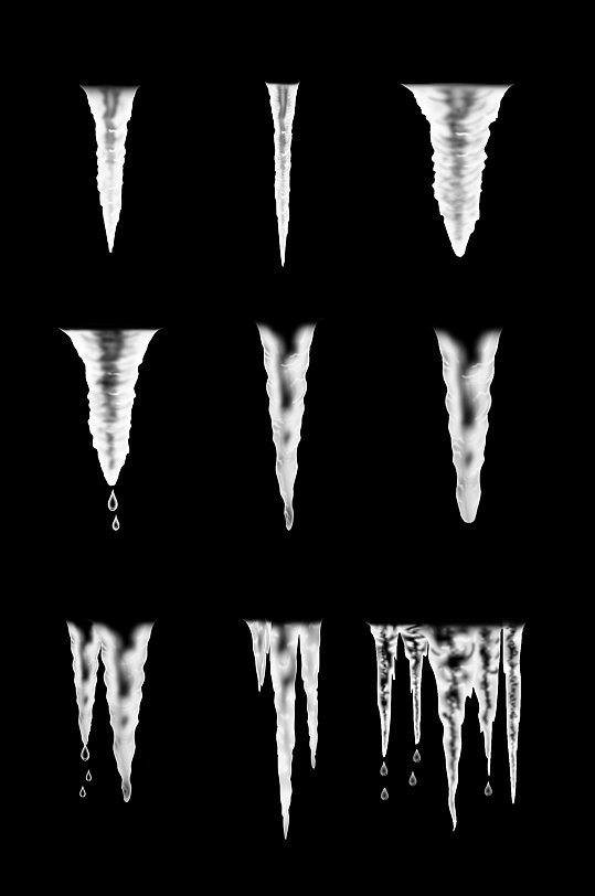 冰锥冰凌石柱冰免扣素材