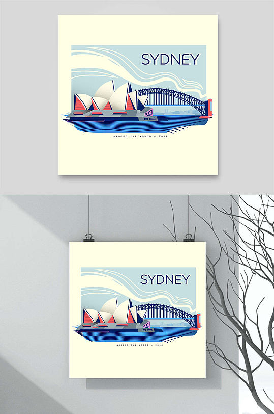 澳大利亚悉尼歌剧院建筑大海铁桥