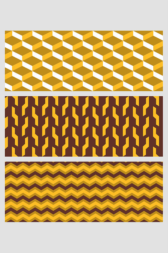 棕黄色方形3D立体几何抽象曲折线背景