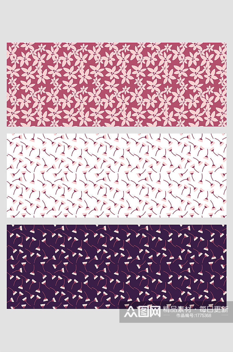 樱花花瓣果实植物扫把平铺壁纸粉色素材