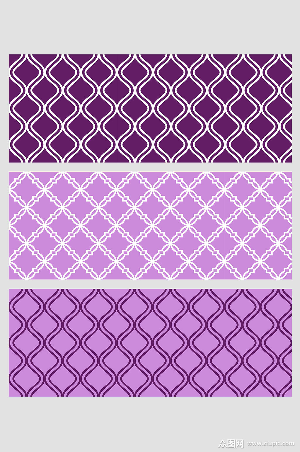 紫色梦幻曲线菱形几何抽象平铺壁纸