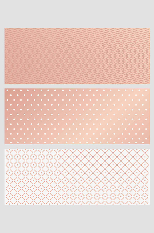 线条波点花型正方形拼接玫瑰金粉色渐变壁纸