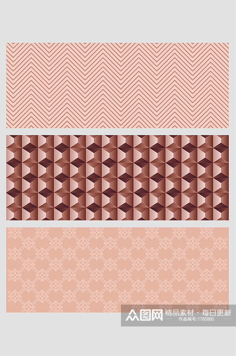 中国风传统纹样花纹欧式折线立体素材