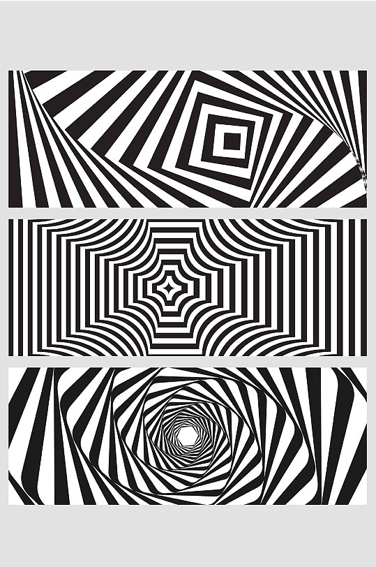 视觉设计透视黑白旋转条纹空间壁纸