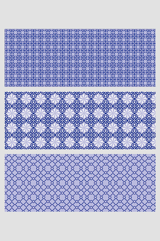 青花瓷蓝色中国民族风图纹样式背景