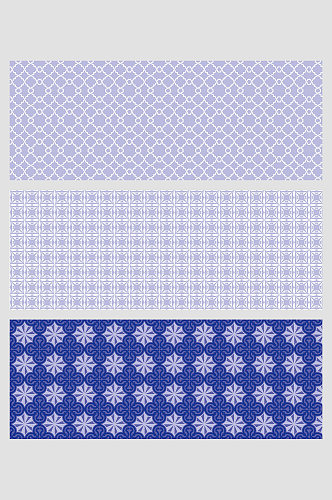 青花瓷香芋紫色中国民族风图案花纹壁纸
