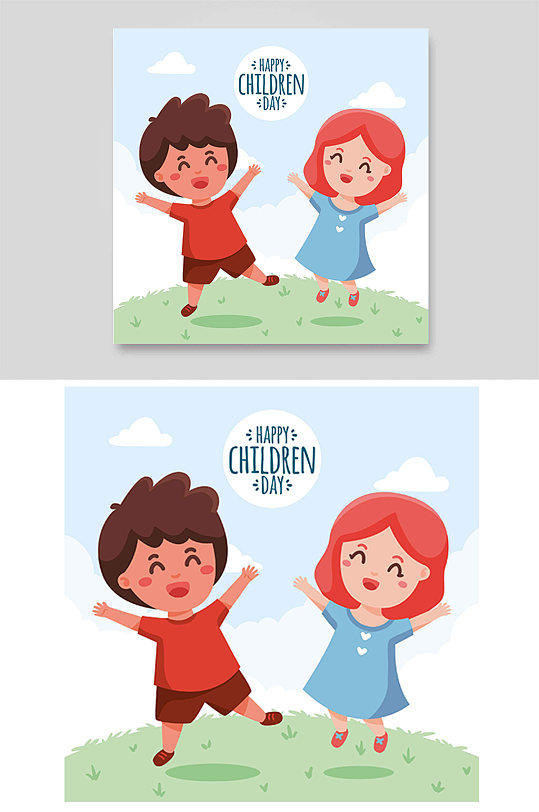 女孩卡通马赛克游戏图案免抠素材六一儿童节人物插画卡通儿童游戏活动