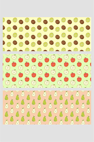 红苹果绿色鸭梨奇异果猕猴桃水果夏天