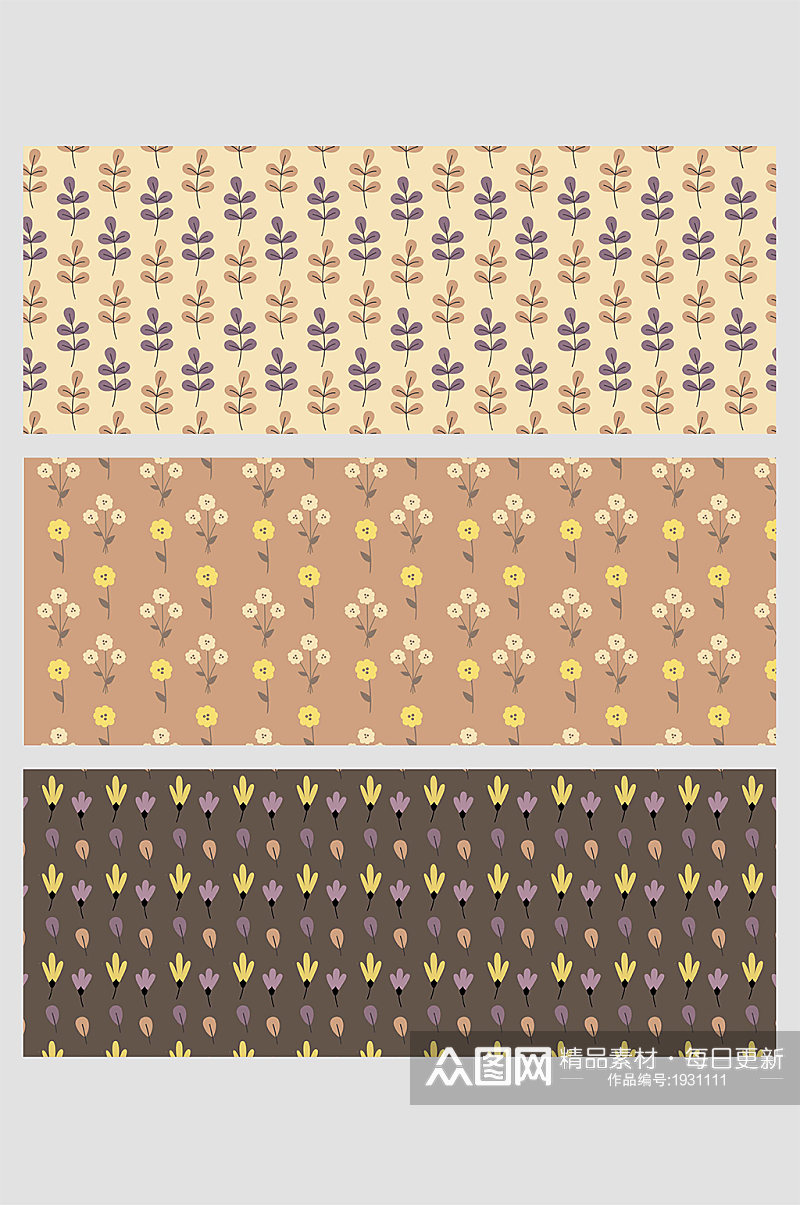 素雅清新简洁小雏菊花朵植物平铺壁纸素材
