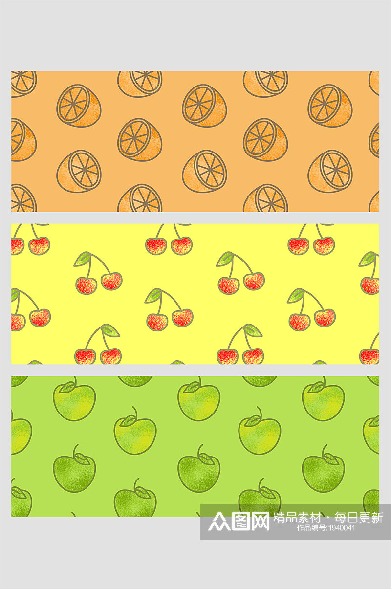 黄绿水果柠檬樱桃苹果绿色壁纸素材