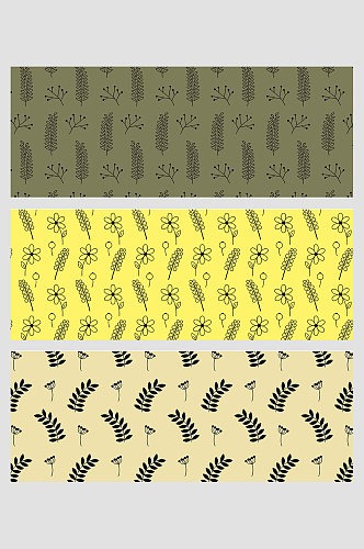 黄色庄稼农田小麦植物花朵壁纸平铺