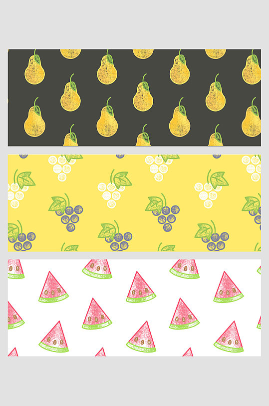 西瓜葡萄鸭梨水果植物夏天清凉壁纸