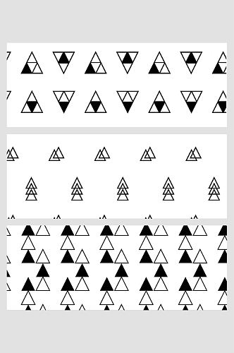几何黑白三角形状拼接不规则矢量免扣背景