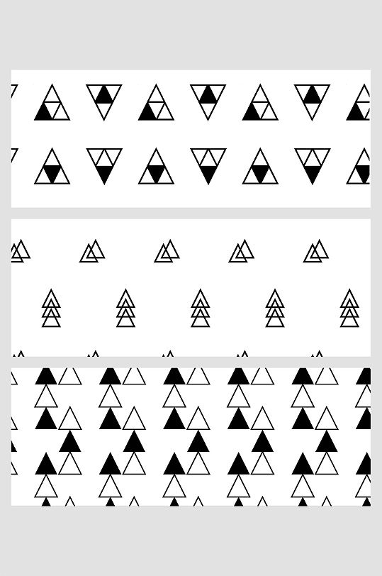 几何黑白三角形状拼接不规则矢量免扣背景