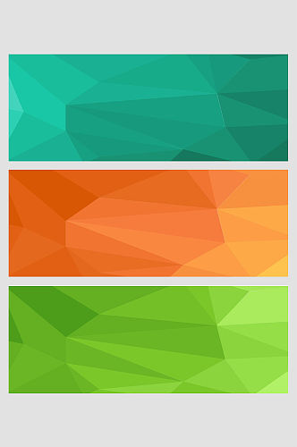 橙绿色几何三角菱形抽象渐变免扣背景
