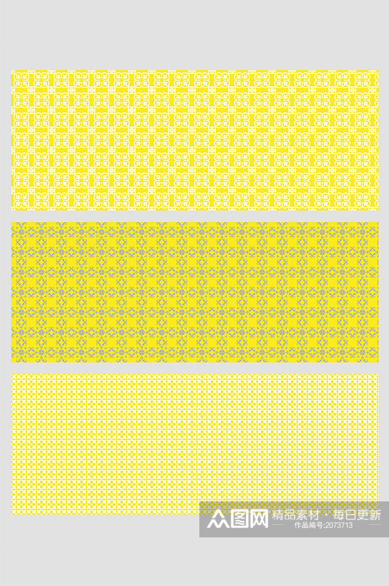 黄色平铺方形几何花瓣花纹矢量免扣背景素材