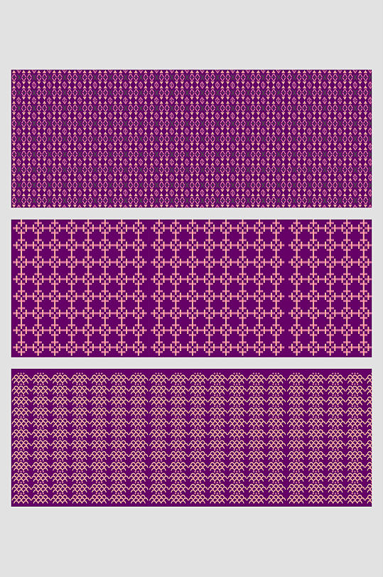 紫色波浪菱形花纹图案矢量免扣背景