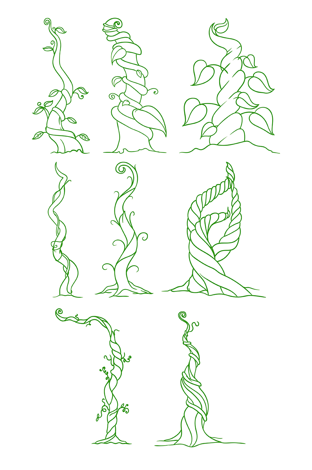 下载卡通手绘城堡插画立即下载绿叶绿色叶子绿藤蔓png免抠素材童话中