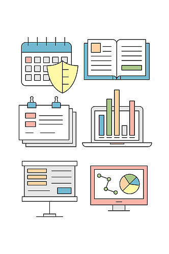 报表笔记演示文稿ppt图标矢量免扣元素