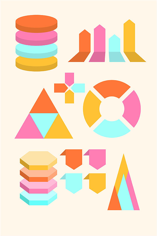 简约图表图形ppt立即下载简约图形图表ppt炫彩线性几何科技风绕线图表