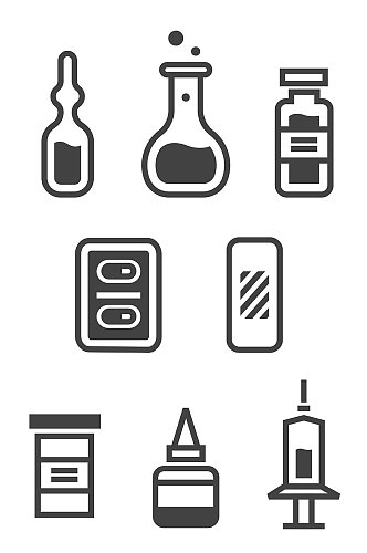 实验仪器液体化学生物科技矢量免扣元素