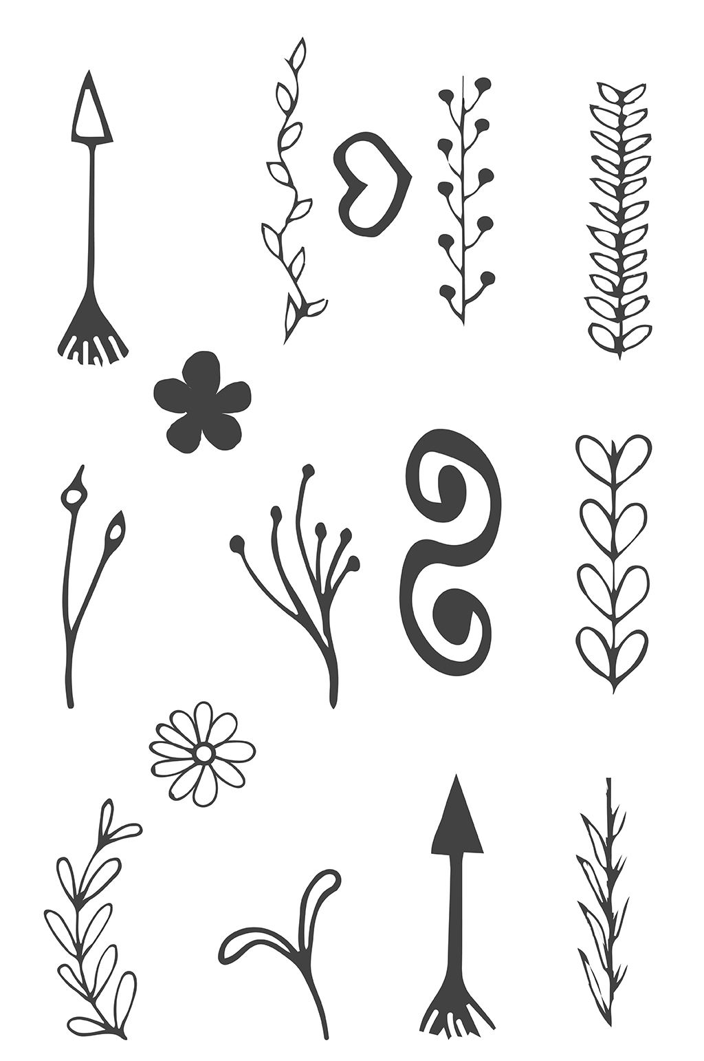 植物花边简笔画简单图片