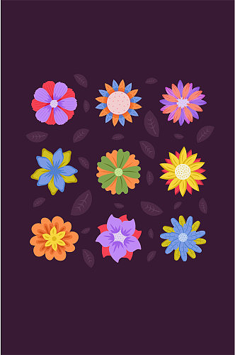 春天花朵花瓣卡通手绘向日葵矢量免扣元素